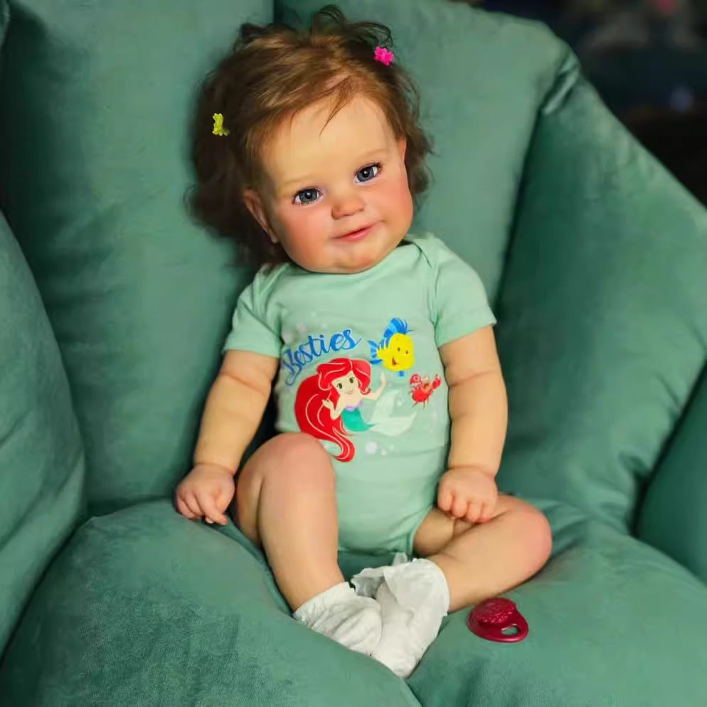 Muñeca Reborn de 50 cm de vinilo completo con piel 3D simulada