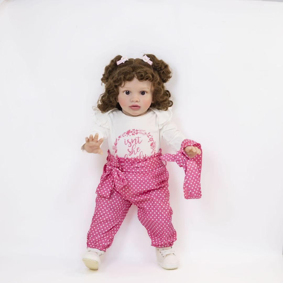 Muñeca realista de 26 pulgadas con cuerpo de tela, un juguete de recuerdo preciado para niños y coleccionistas adultos