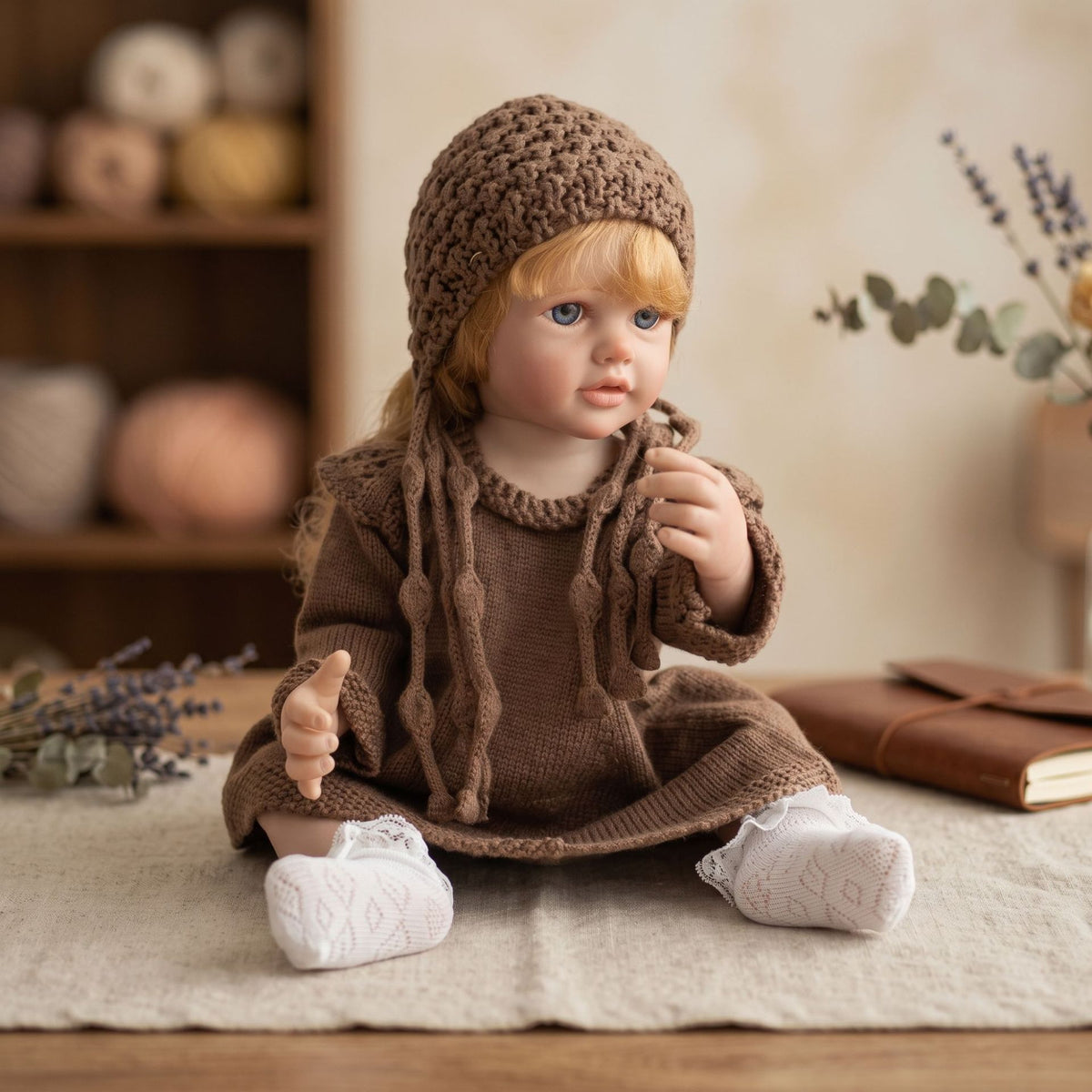 Muñeca Reborn de 22 pulgadas con cuerpo de vinilo completo, pelo implantado a mano, juguete de baño, regalo