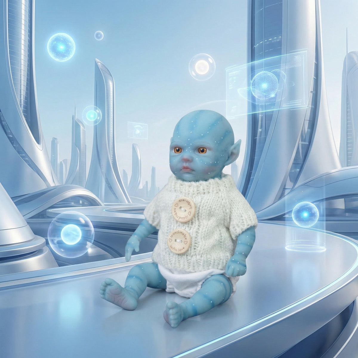 Muñeca reborn de avatar de silicona de 8 pulgadas