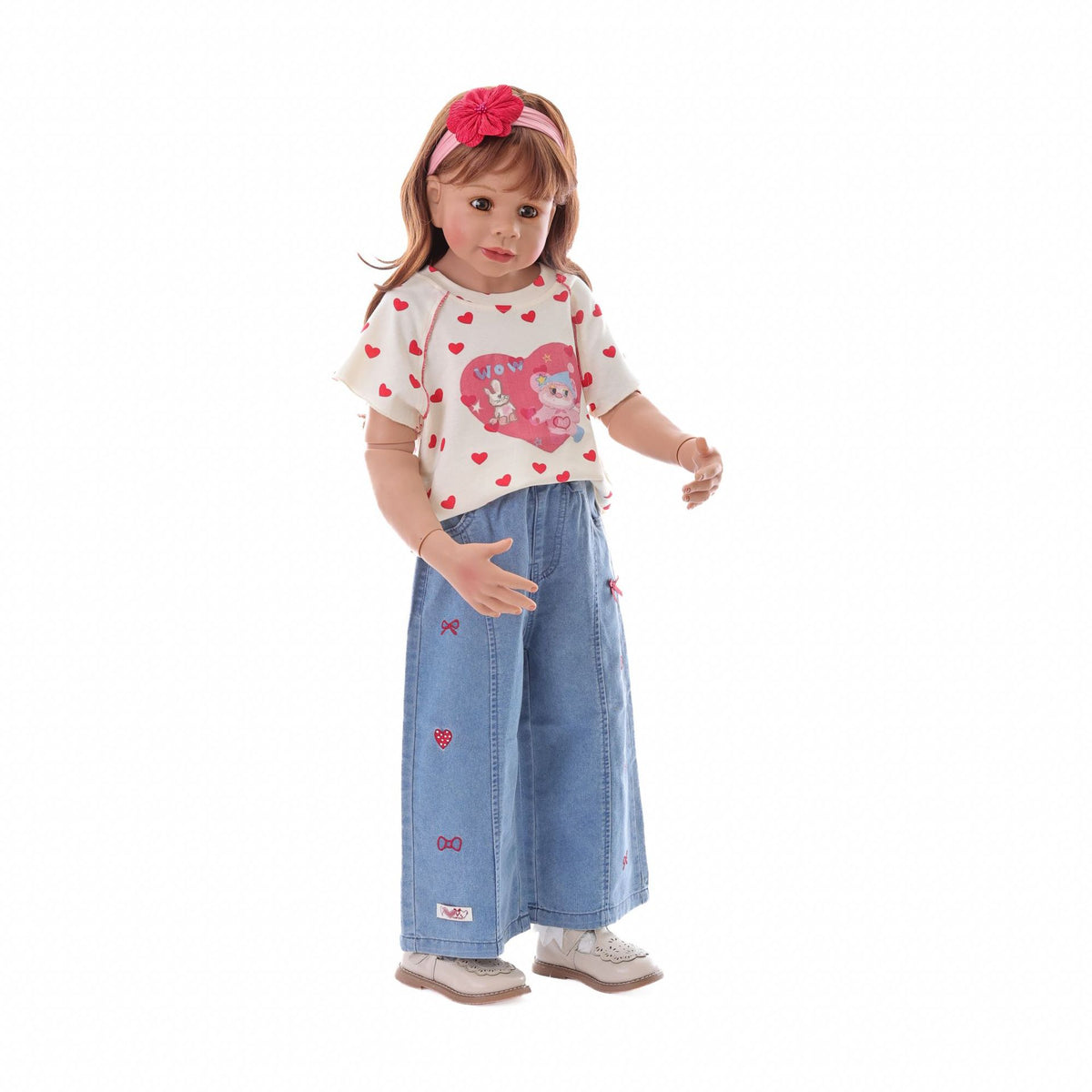 Muñeca para niña de 4-6 años de 100 cm, muñeca de alta simulación, muñeca articulada BJD