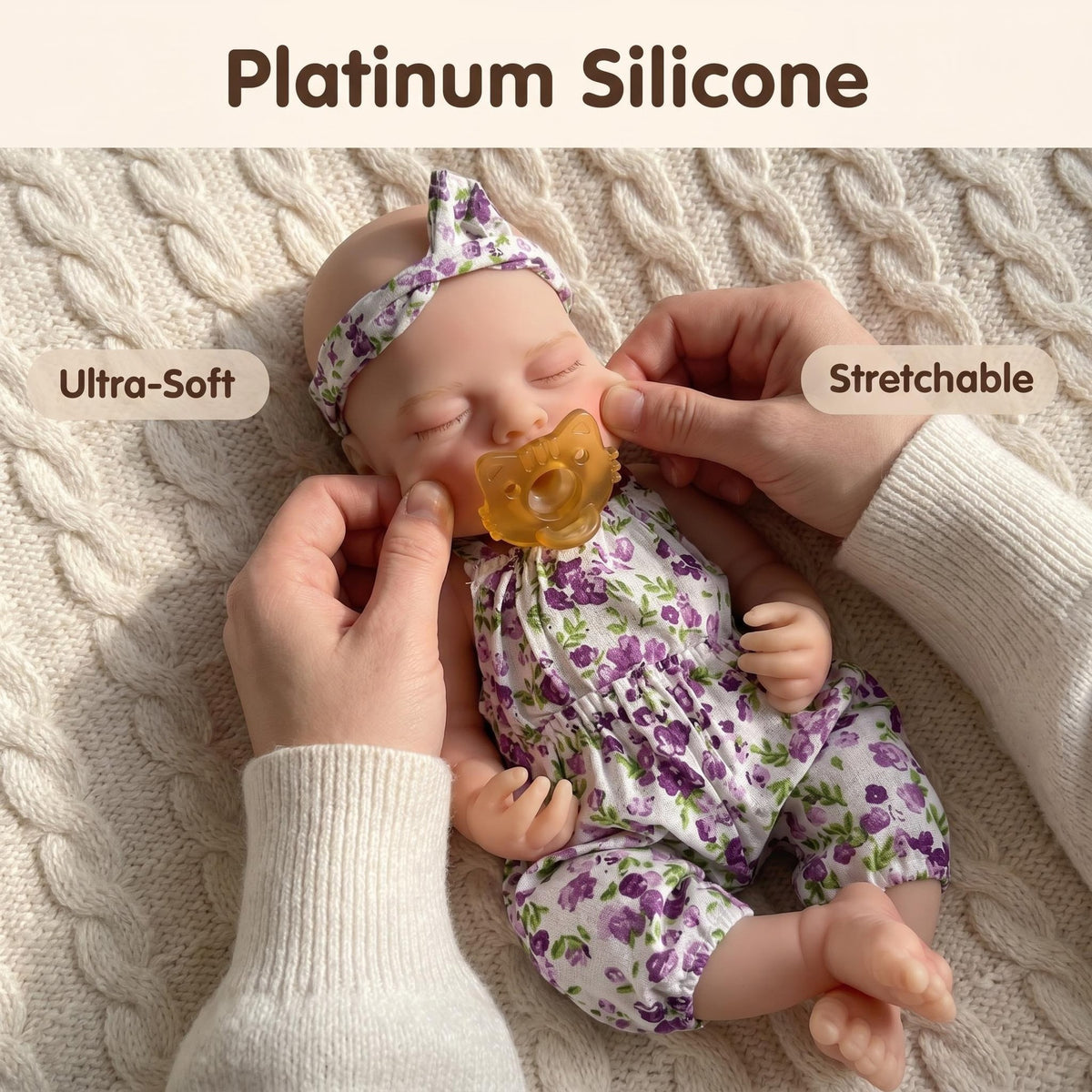Muñeca bebé Reborn de silicona de 12 pulgadas, mini recién nacido con ojos cerrados, regalo perfecto para cumpleaños, Navidad y Pascua, juguete de compañía portátil para niños y coleccionistas adultos