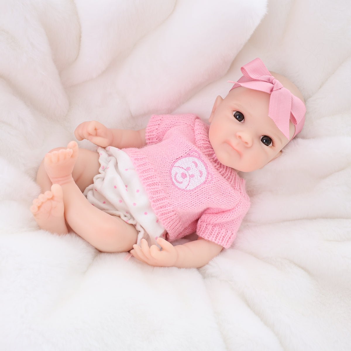 Muñeca bebé Reborn realista de 12 pulgadas con cuerpo completo de silicona sólida, piel con venas 3D realistas, muñeca recién nacida hecha a mano, regalo perfecto de cumpleaños o Navidad para niñas pequeñas