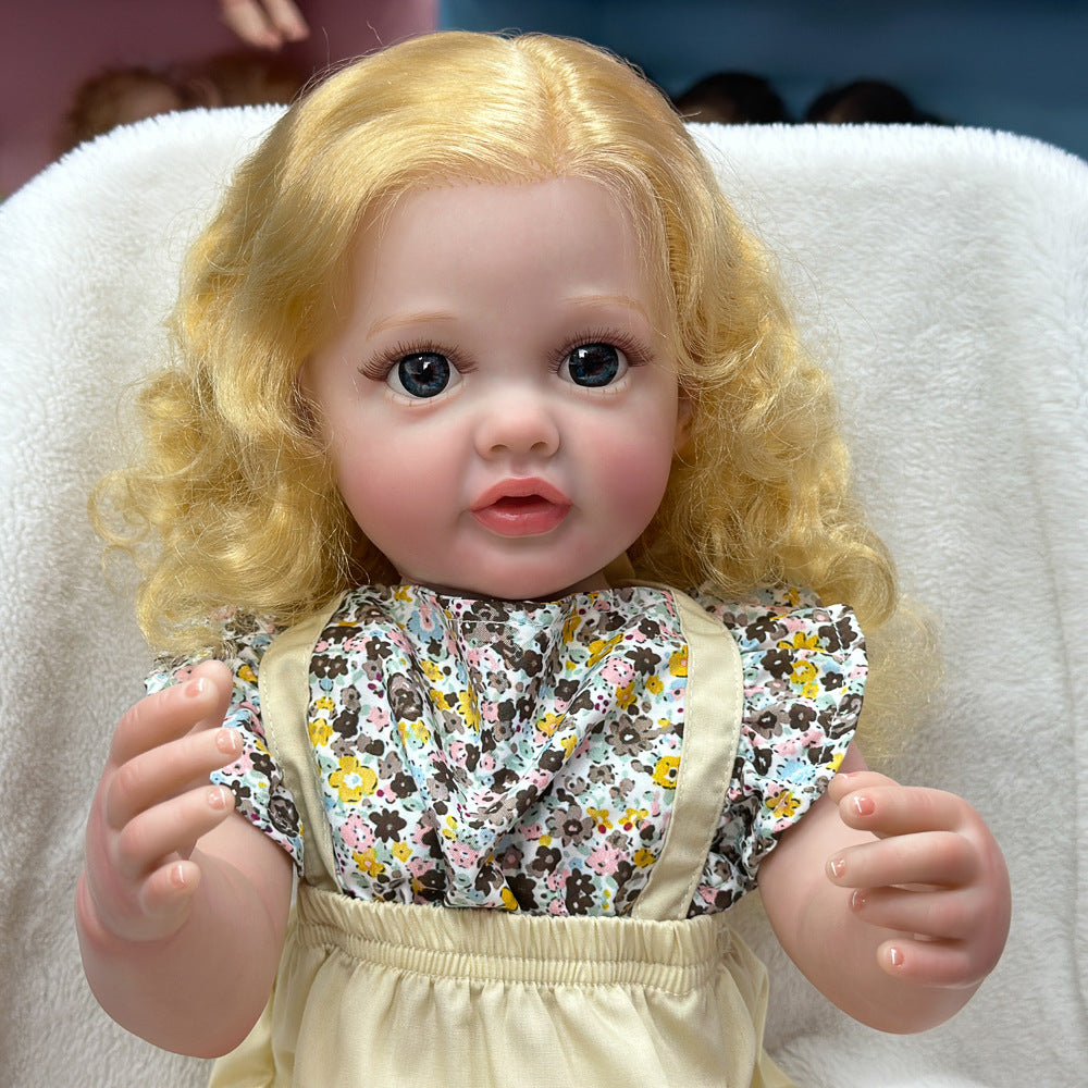 Muñeca Reborn realista de vinilo completo de 22 pulgadas, reliquia preciada para fiestas de cumpleaños y temporadas de compras navideñas