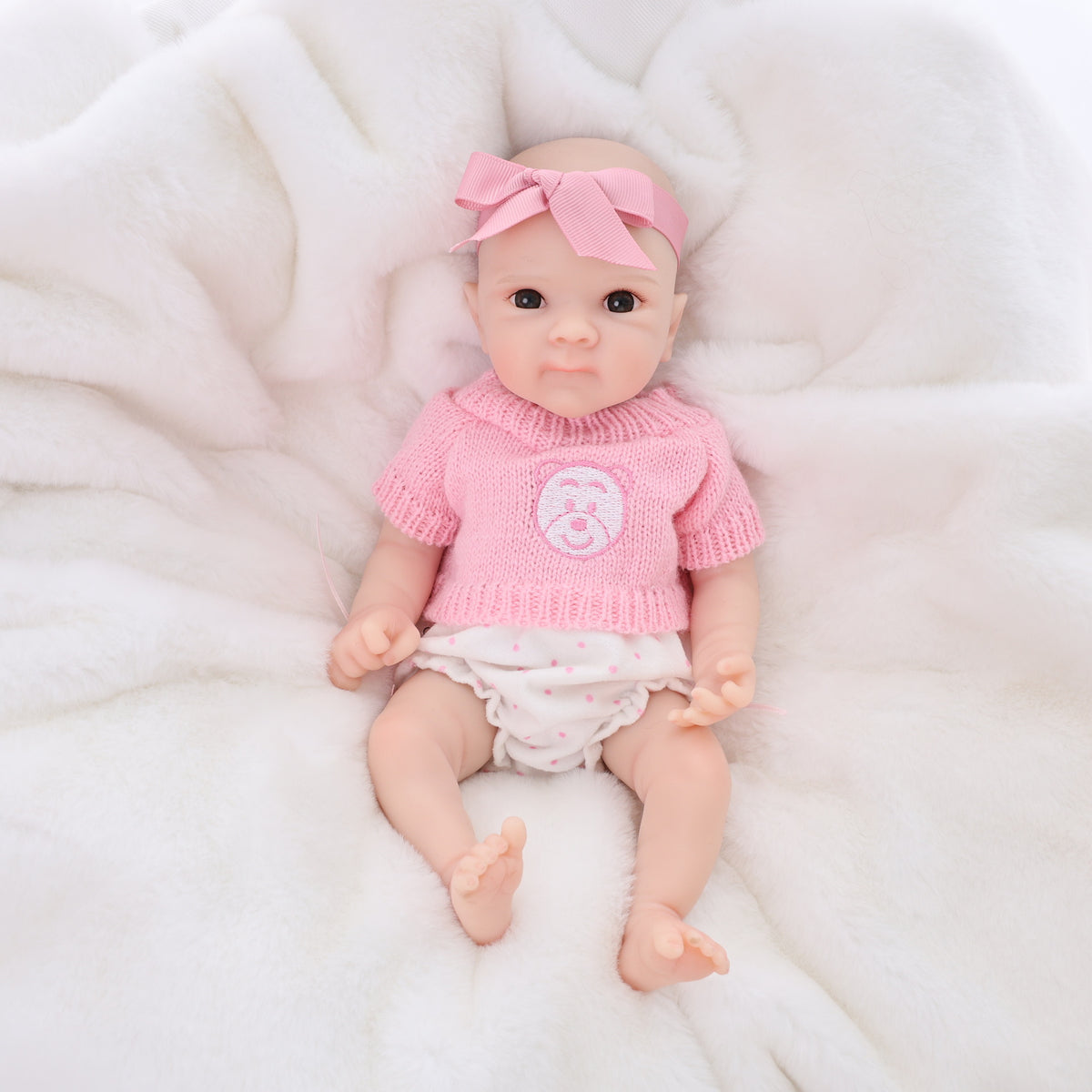 Muñeca bebé Reborn realista de 12 pulgadas con cuerpo completo de silicona sólida, piel con venas 3D realistas, muñeca recién nacida hecha a mano, regalo perfecto de cumpleaños o Navidad para niñas pequeñas