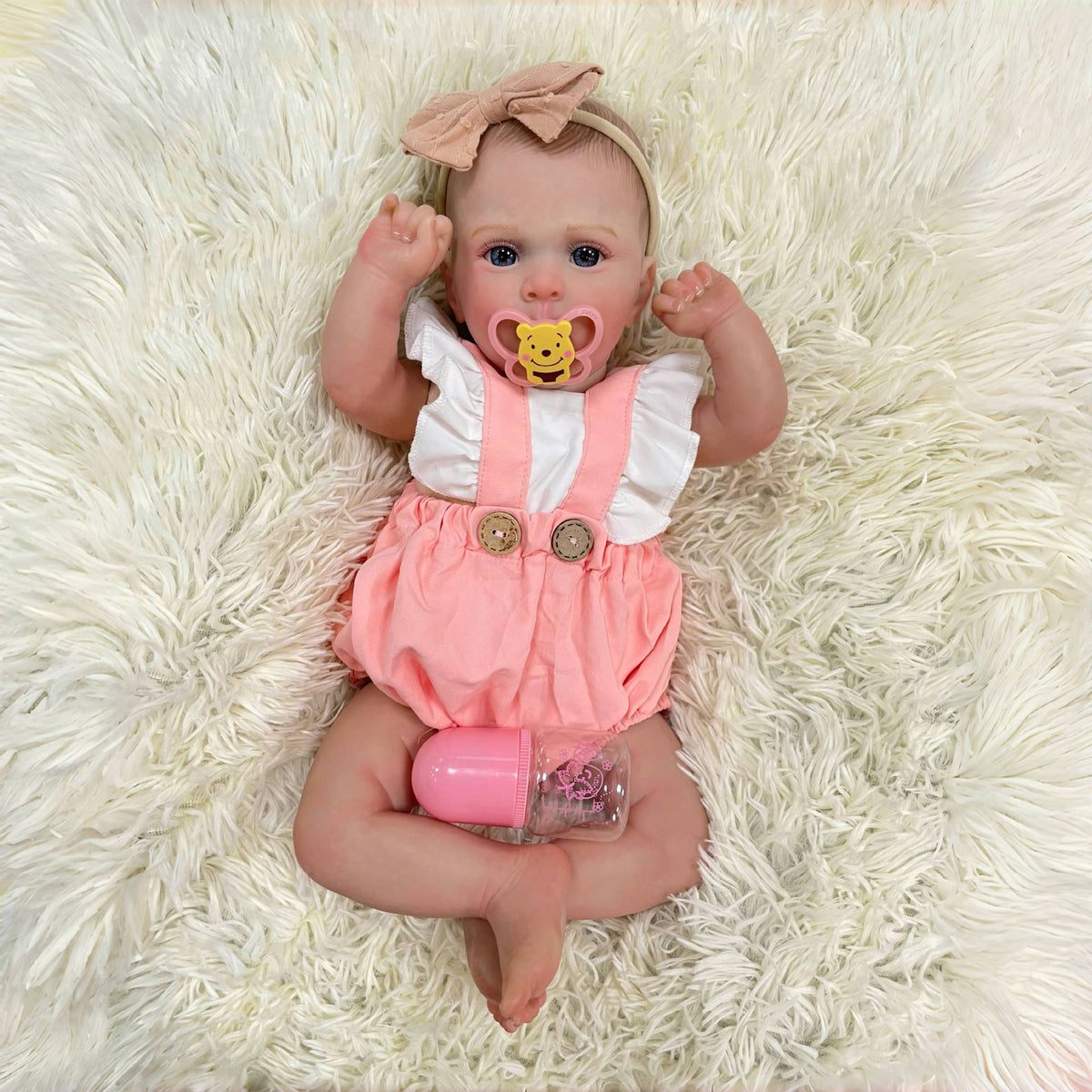 Muñeca bebé Reborn realista de 19 pulgadas con cuerpo de tela, muñeca recién nacida hecha a mano, regalo de juguete para niñas pequeñas y coleccionistas