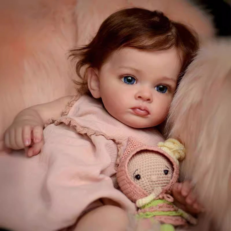 Muñeca bebé recién nacida Reborn de 22 pulgadas, aspecto real, cuerpo completo de vinilo, para regalo
