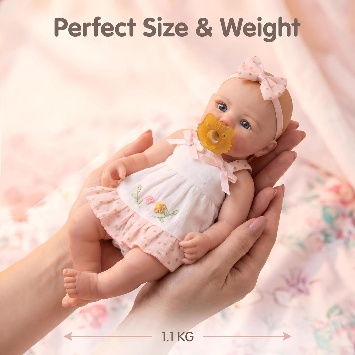 Muñeca Reborn de silicona de 12 pulgadas, juguete de compañía para niños y coleccionistas adultos, regalo maravilloso para cumpleaños, baby showers y todas las celebraciones festivas
