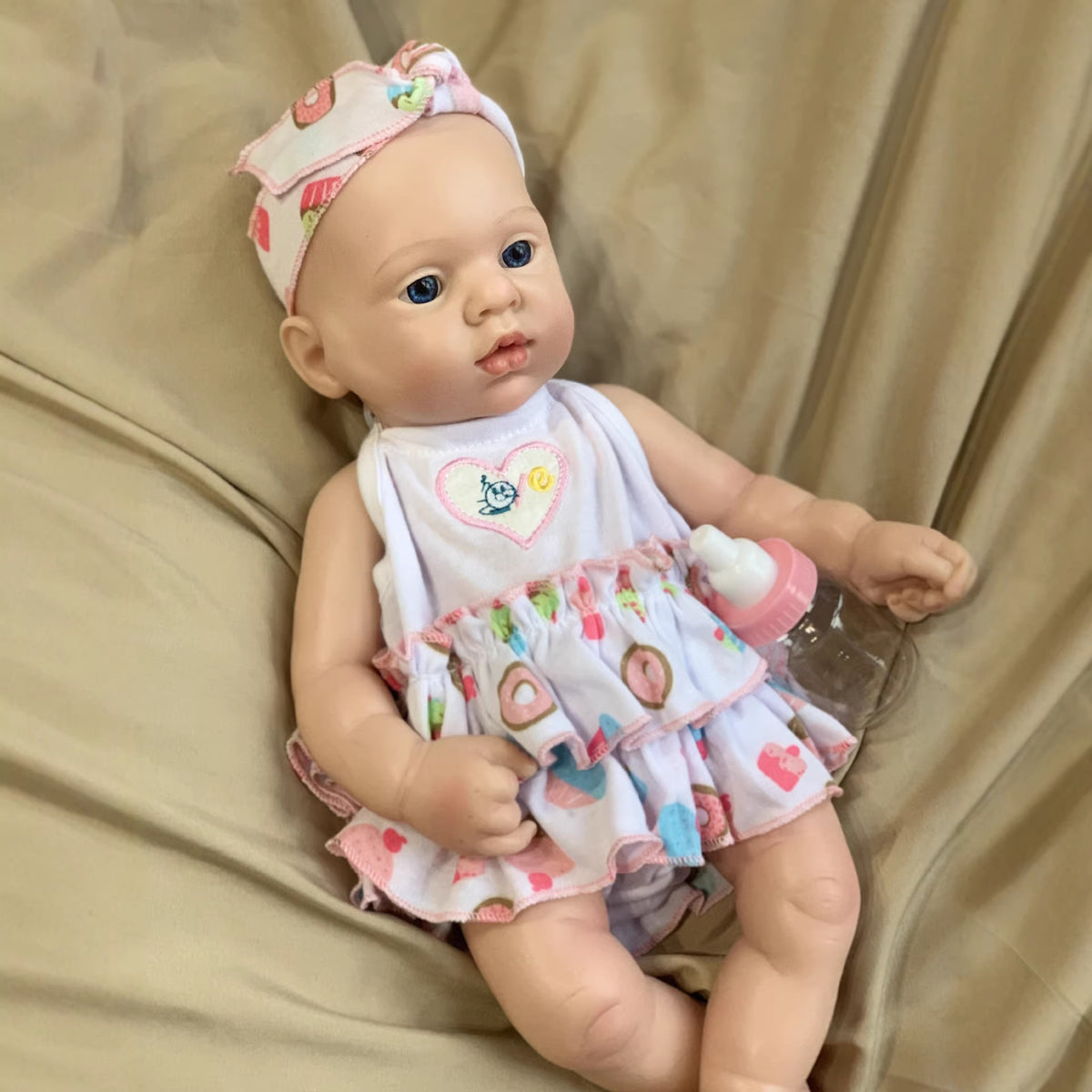 Muñeca Reborn artesanal de 16 pulgadas con cuerpo de silicona sólida, piel 3D realista, juguete de regalo para niñas