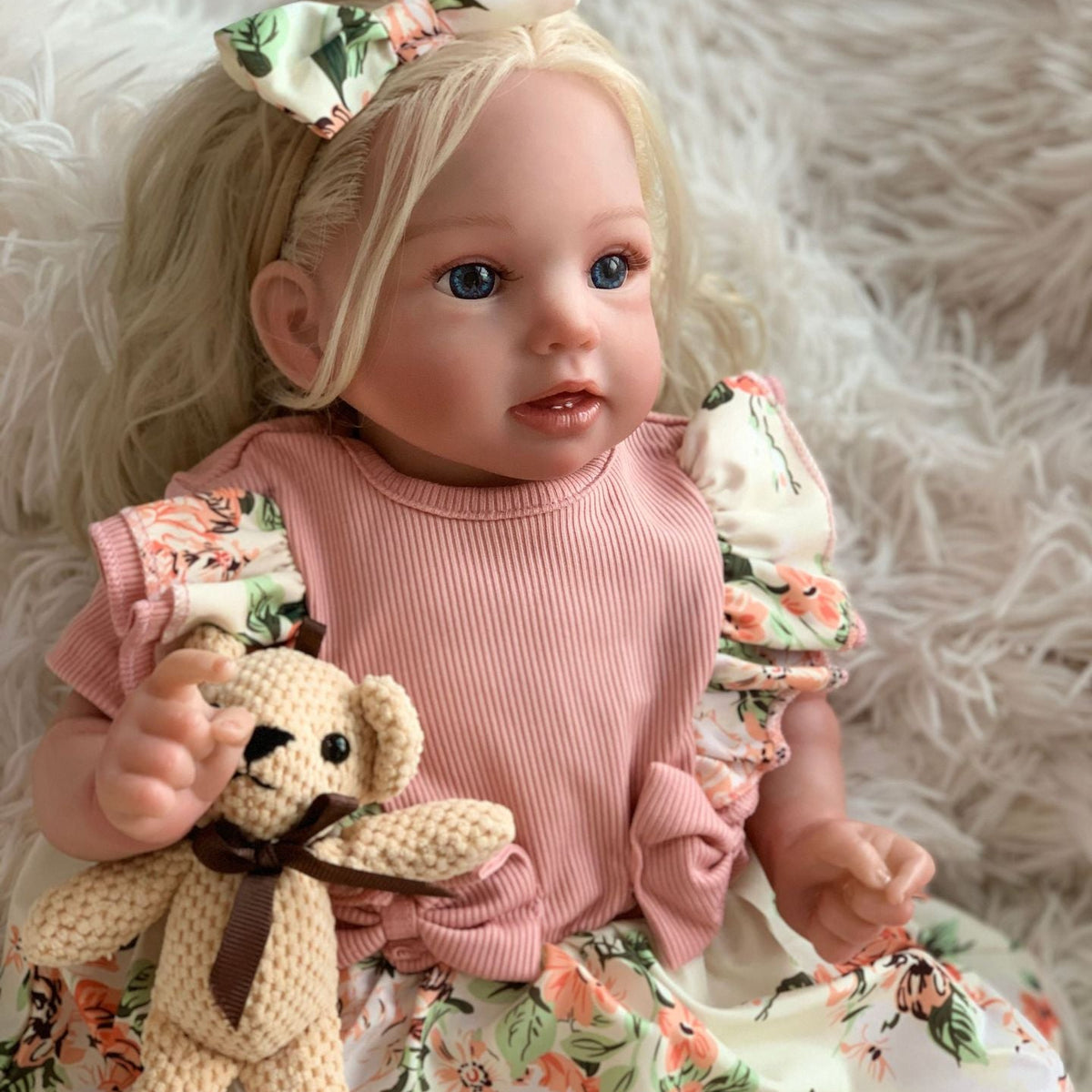 Muñeca Reborn de 20 pulgadas con cuerpo de tela y cabello rubio, disponible en diferentes estilos, regalo de compañía para cumpleaños y días festivos