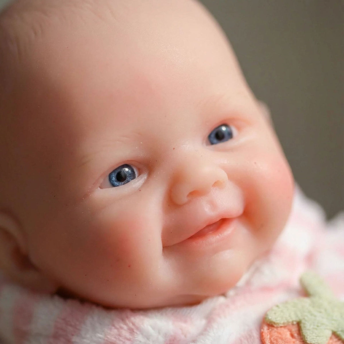 Muñeca reborn sólida de silicona de 6 pulgadas con estampado de fresas