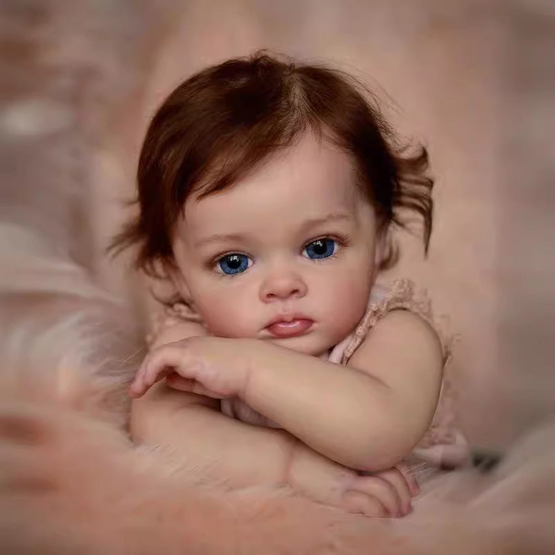 Muñeca bebé recién nacida Reborn de 22 pulgadas, aspecto real, cuerpo completo de vinilo, para regalo
