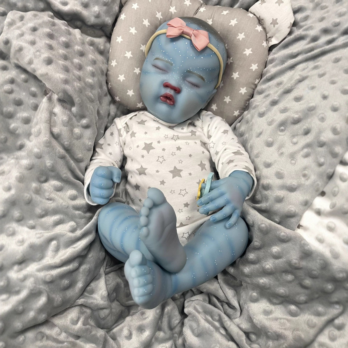 Muñeca alienígena renacida de fantasía con cuerpo de tela de 20 pulgadas, recuerdo perfecto para cumpleaños y celebraciones festivas