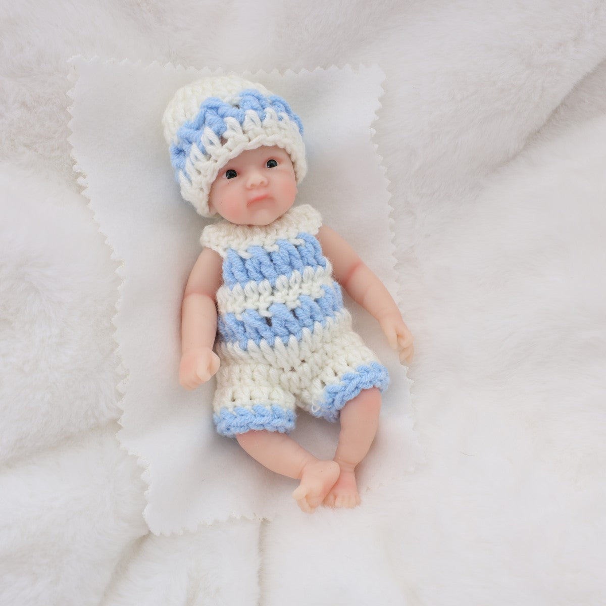 Muñeca bebé reborn de silicona sólida de 6 pulgadas, juguete infantil elástico de tacto real para regalo