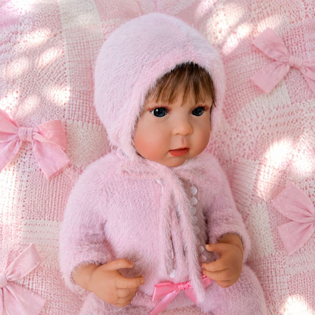 Muñeca bebé realista de vinilo de cuerpo completo de 20 pulgadas, aspecto dulce y delicado, gran recuerdo para niños y coleccionistas de muñecas adultos
