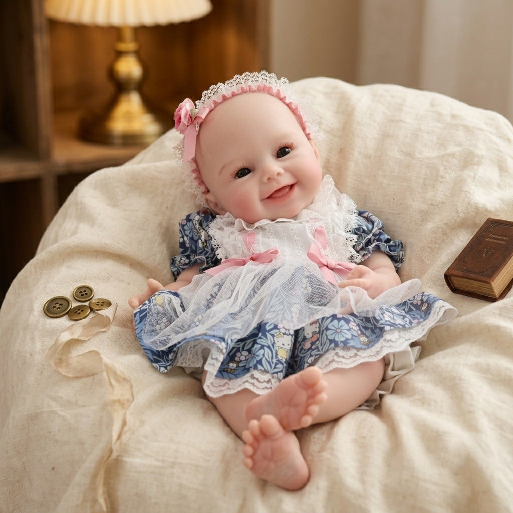 Muñeca bebé reborn de 17 pulgadas, adorable bebé de silicona sólida, muñeca recién nacida realista, juguete, regalo de Navidad