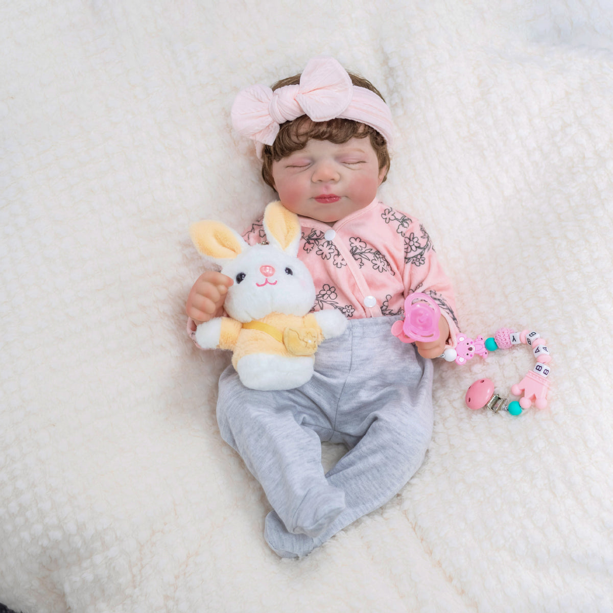 Muñeca Reborn de vinilo completo de 18 pulgadas con aspecto de bebé durmiente, figura coleccionable realista, excelente opción para celebraciones de cumpleaños y regalos de vacaciones