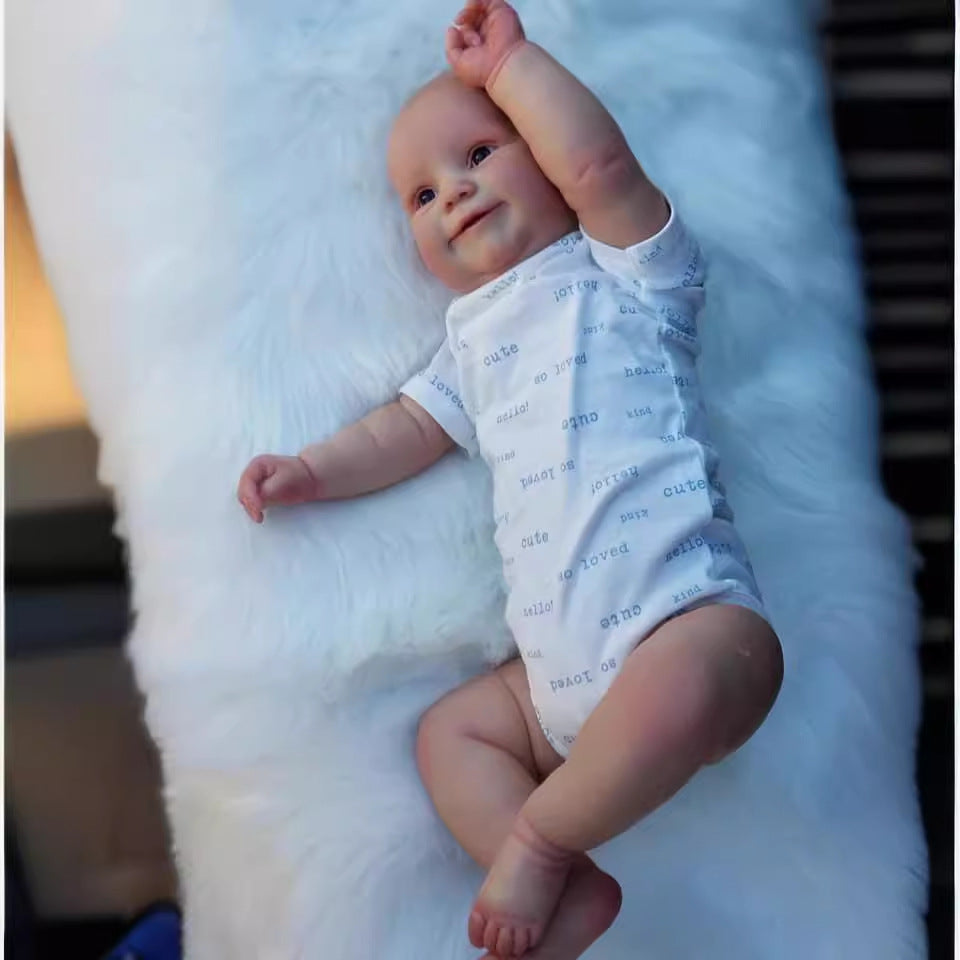 Muñeca bebé Reborn grande de alta calidad de 24 pulgadas, con cuerpo de tela, linda y realista, ideal para regalo