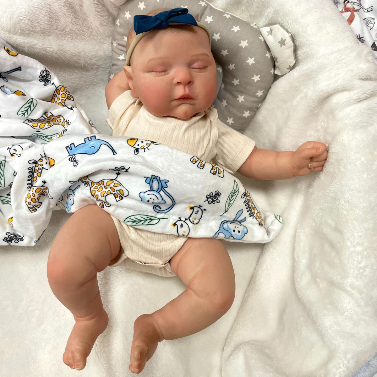 Muñeca bebé Reborn de 20 pulgadas con cuerpo de tela, muñeca de estilo recién nacido hecha a mano para niñas