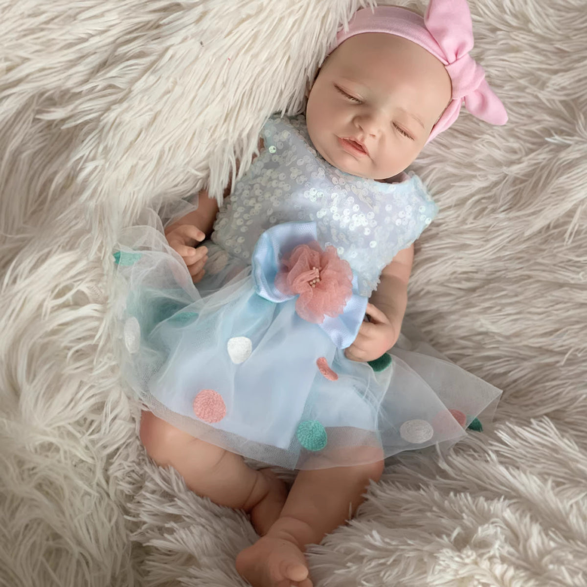 Muñeca reborn realista de silicona maciza de 18 pulgadas, extremidades suaves y flexibles, no tóxica, segura, muñeca compañera para niños