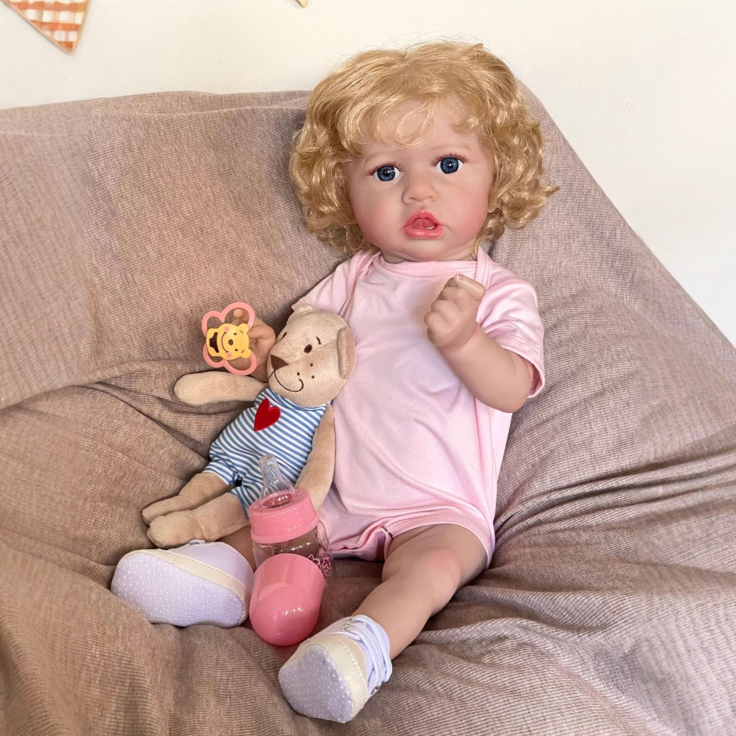 Muñeca Reborn Saskia de 50 cm, simulada, de vinilo completo, regalo para niños