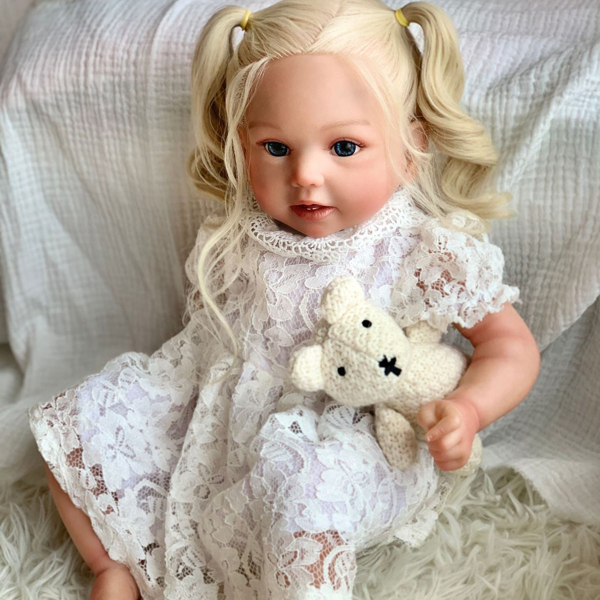 Muñeca Reborn de 20 pulgadas con cuerpo de tela y cabello rubio, disponible en diferentes estilos, regalo de compañía para cumpleaños y días festivos