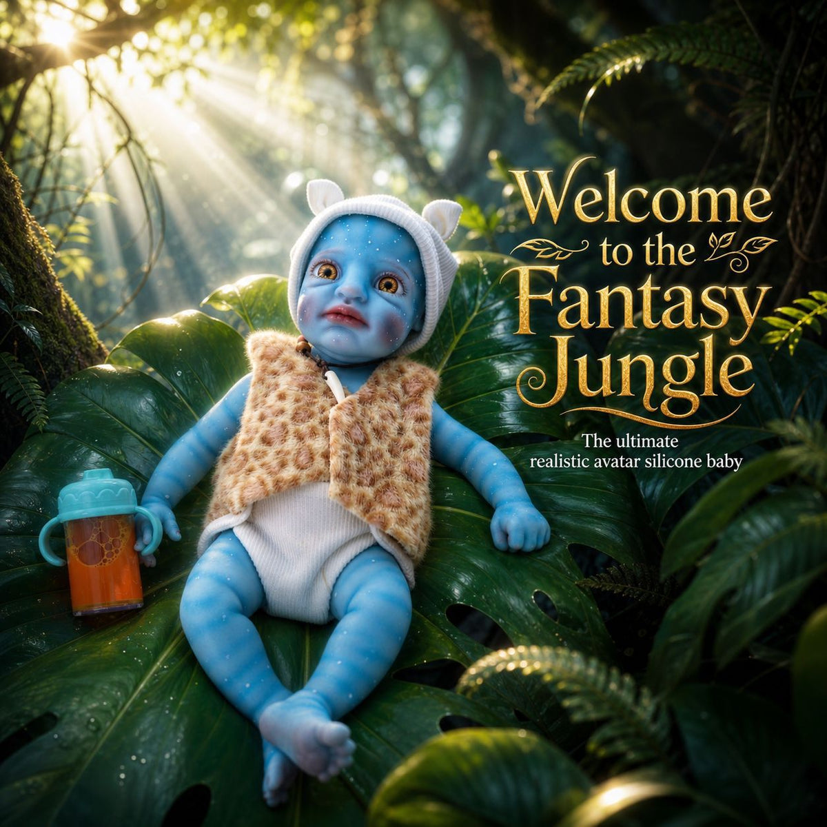 Muñecos reborn Avatar de 12 pulgadas, juguete de simulación de silicona sólida completa para regalos, muñeco con color de piel de Avatar