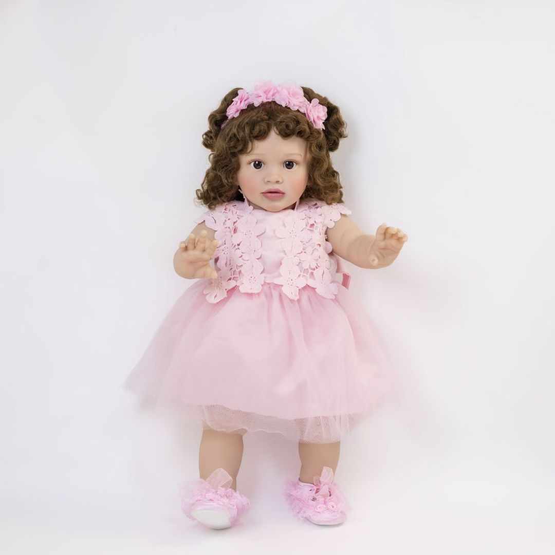 Muñeca realista de 26 pulgadas con cuerpo de tela, un juguete de recuerdo preciado para niños y coleccionistas adultos