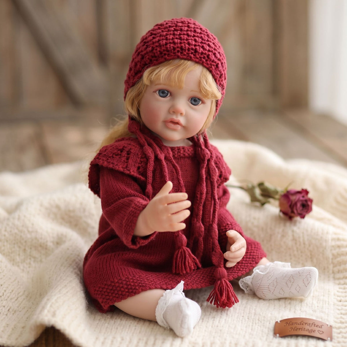 Muñeca Reborn de 22 pulgadas con cuerpo de vinilo completo, pelo implantado a mano, juguete de baño, regalo