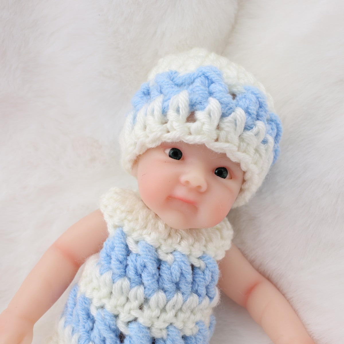 Muñeca bebé reborn de silicona sólida de 6 pulgadas, juguete infantil elástico de tacto real para regalo