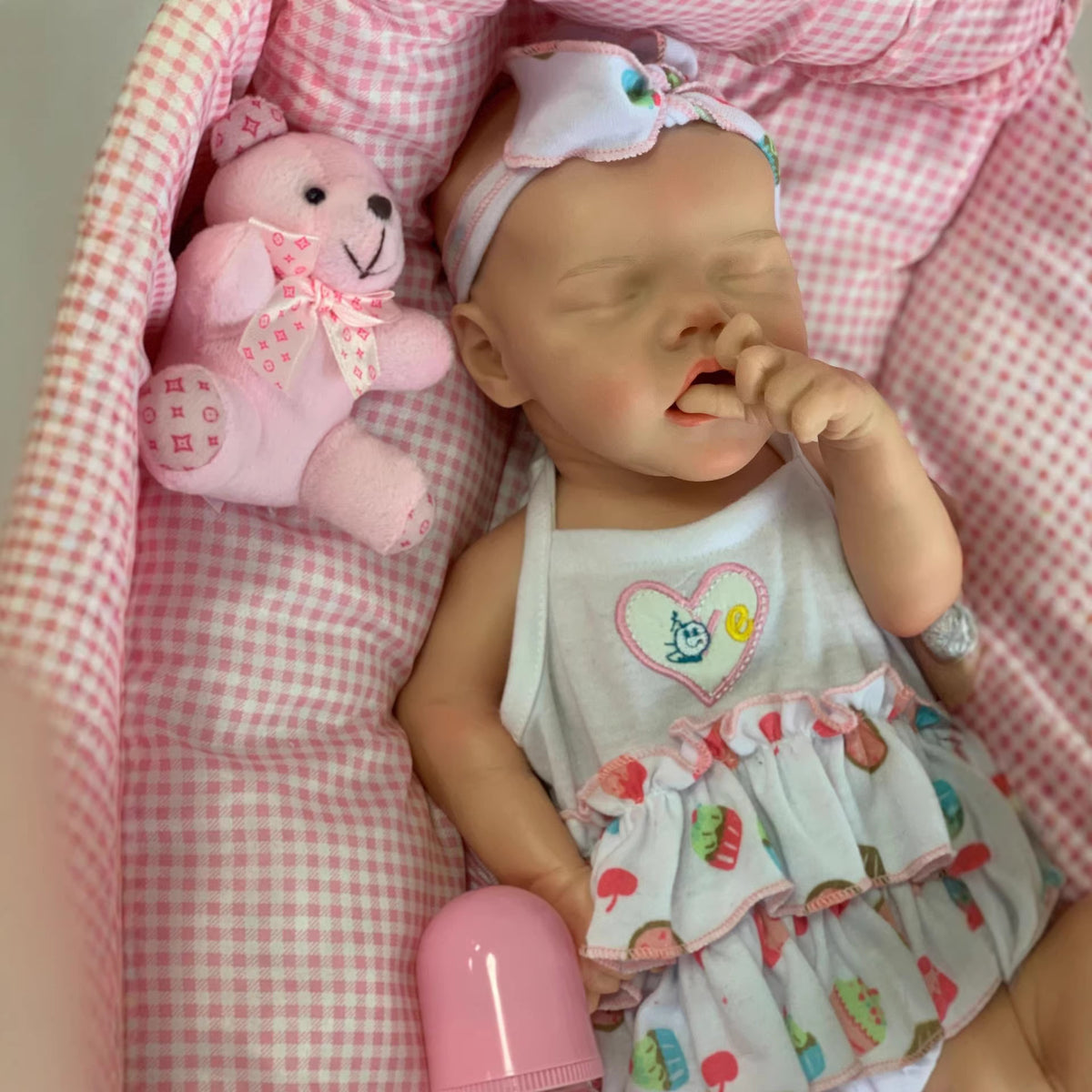 Muñeca reborn realista de silicona maciza de 18 pulgadas, extremidades suaves y flexibles, no tóxica, segura, muñeca compañera para niños