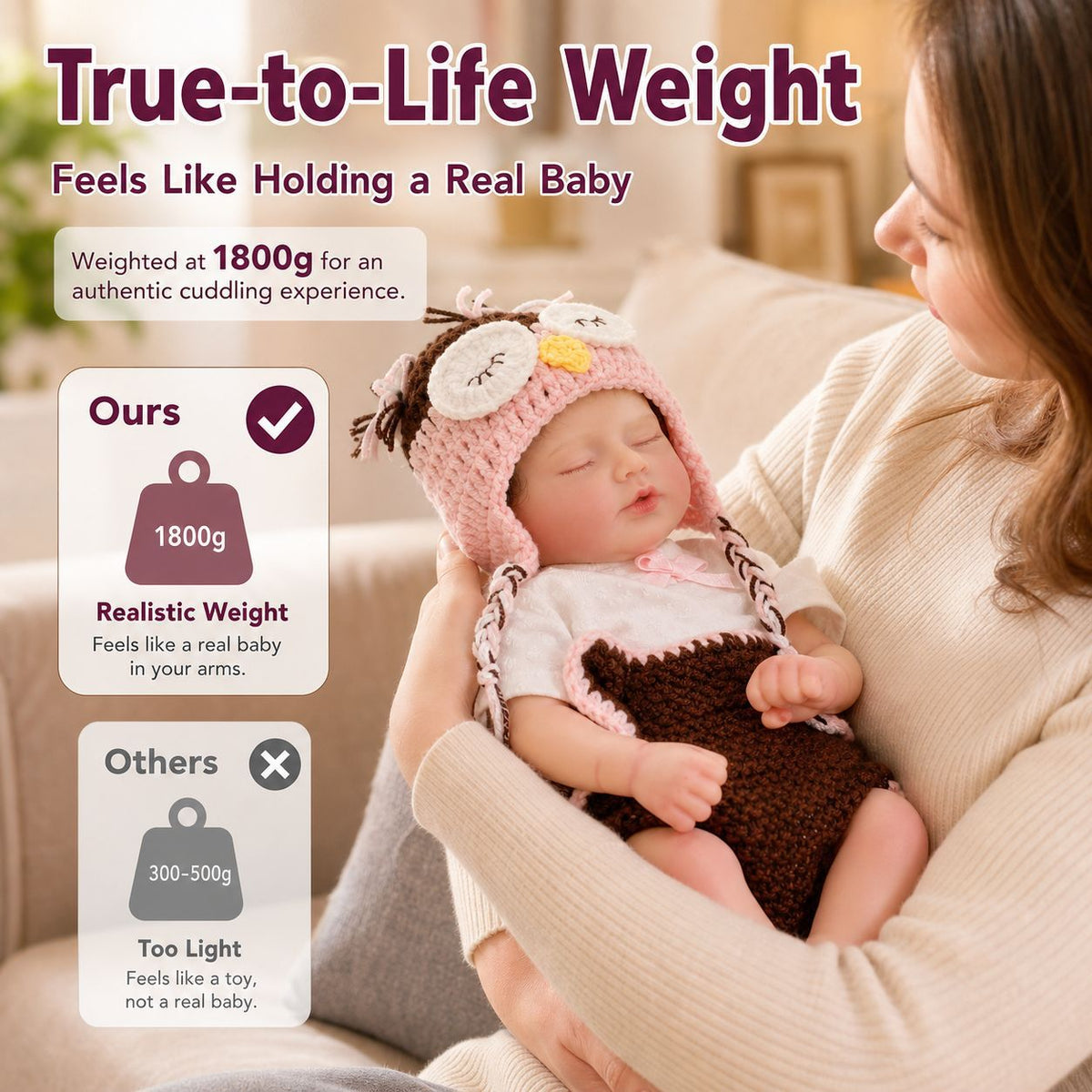 Muñeca bebé Reborn real de 16 pulgadas con cuerpo completo de silicona sólida, venas 3D, piel realista, juguete para recién nacido hecho a mano, regalo ideal para niñas y coleccionistas