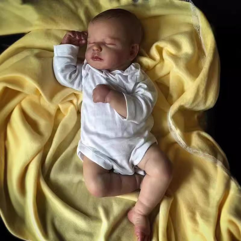 Muñecas bebé Reborn de 19 pulgadas, cuerpo completo de vinilo, muñecas recién nacidas realistas hechas a mano para regalo