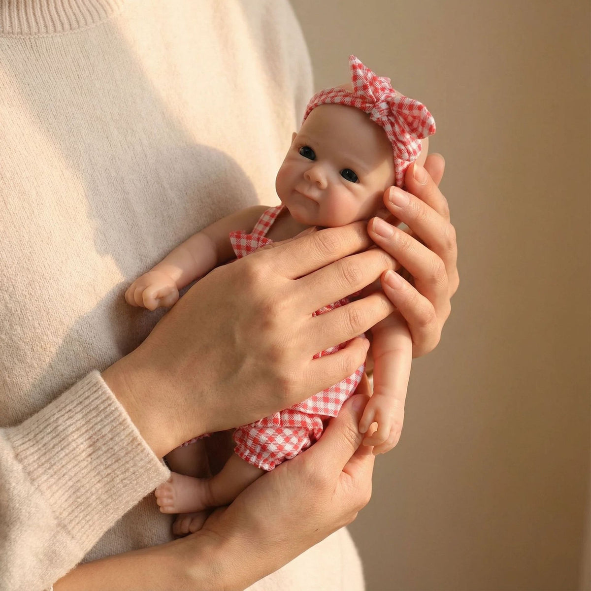Juego de correas de rejilla rosa de 12 pulgadas para muñeca de silicona sólida Rebirth