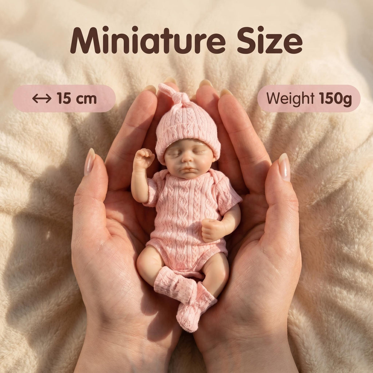 Muñeca reborn de 6 pulgadas con cuerpo completo de silicona sólida, vestida con traje rosa de manga corta, regalo de Navidad para niños