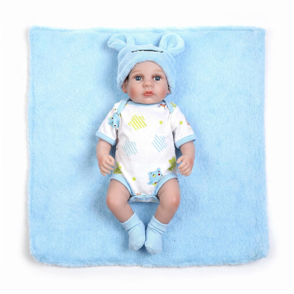 Muñeca Reborn de vinilo de cuerpo completo de 12 pulgadas, empacable en caja de regalo, ojos abiertos, piel realista pintada a mano, juguete coleccionable para juego de simulación