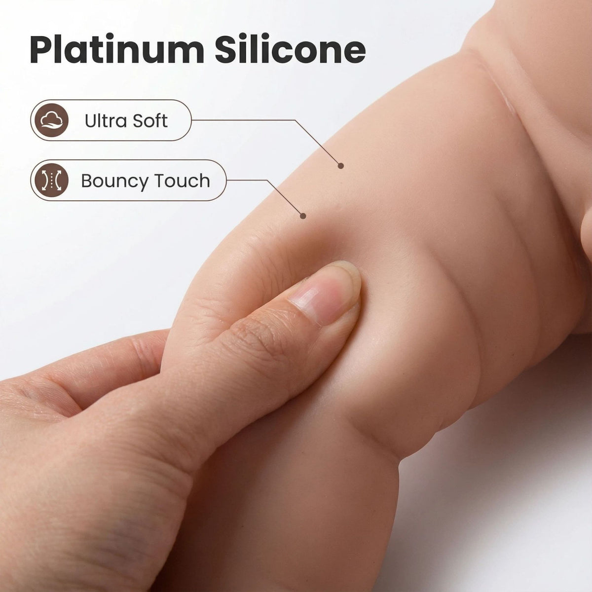 Muñeca reborn de silicona sólida de 12 pulgadas con enterizo floral morado
