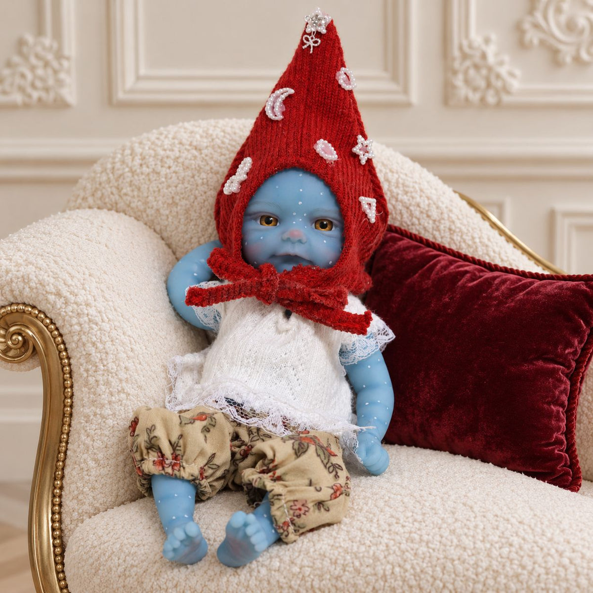 Christmas Avatar New 8 Inch Silicone Doll Holiday Costume Washable, Children's Companion Gift