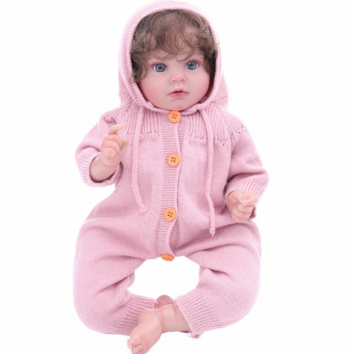 Muñeca renacida de 55 cm con trasplante de cabello simulado, pintura exquisita y detalles en 3D, hecha a mano