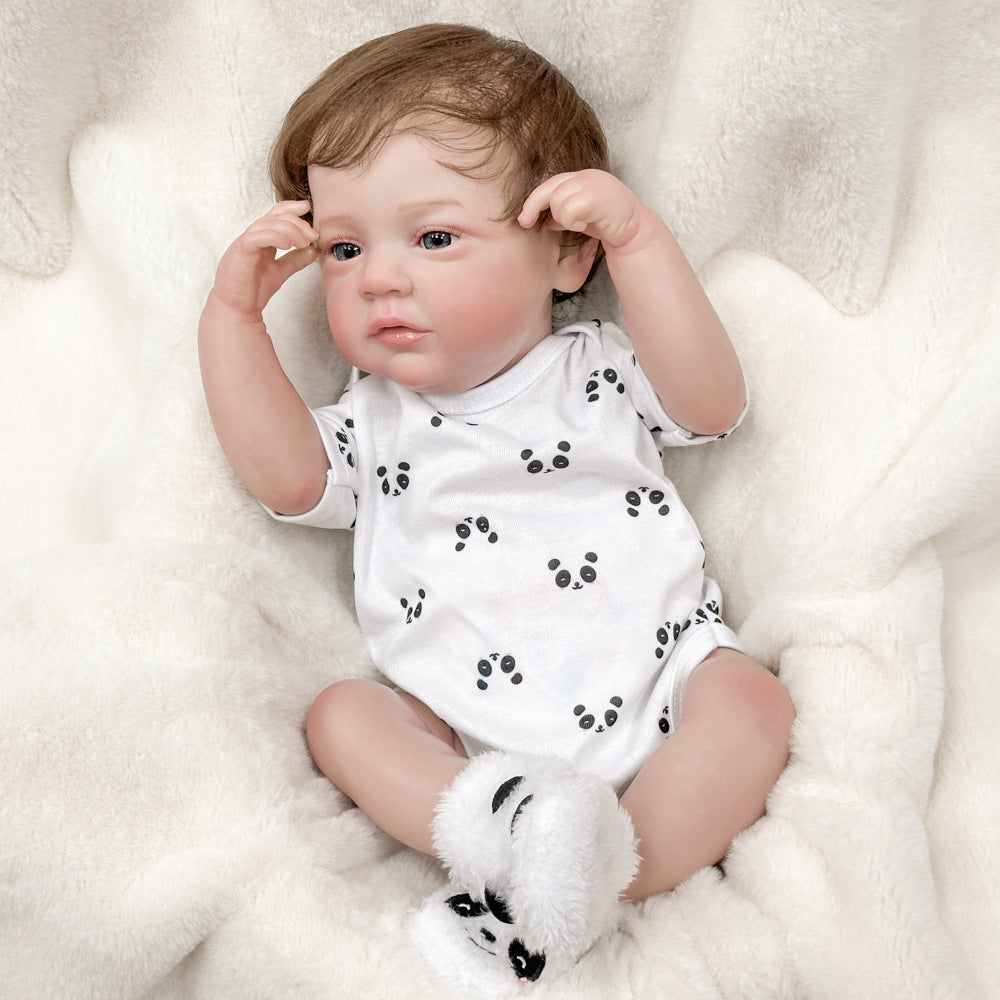 、Muñeca bebé Reborn realista de vinilo completo de 20 pulgadas, con ojos vivos y realistas; juguete y pieza de colección para todas las edades.