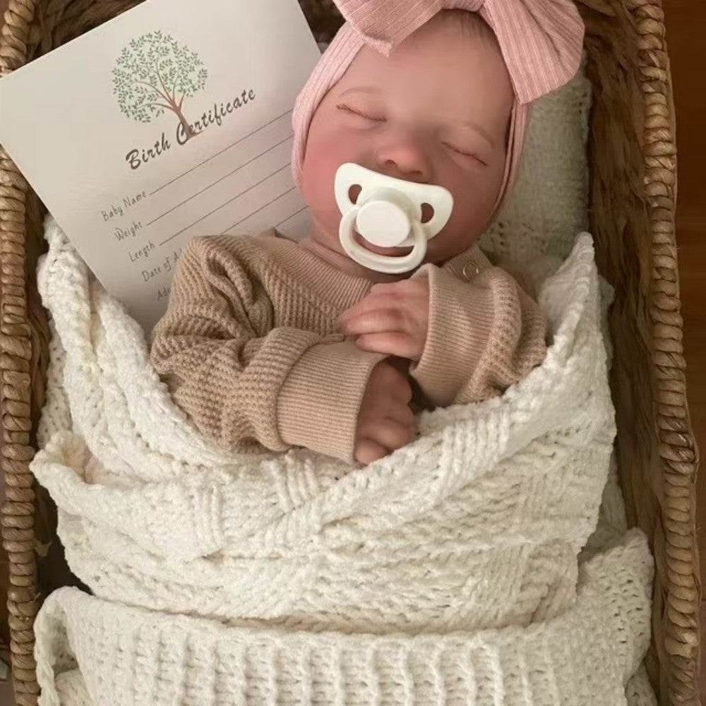 Muñeca bebé reborn dormilona realista de 19 pulgadas