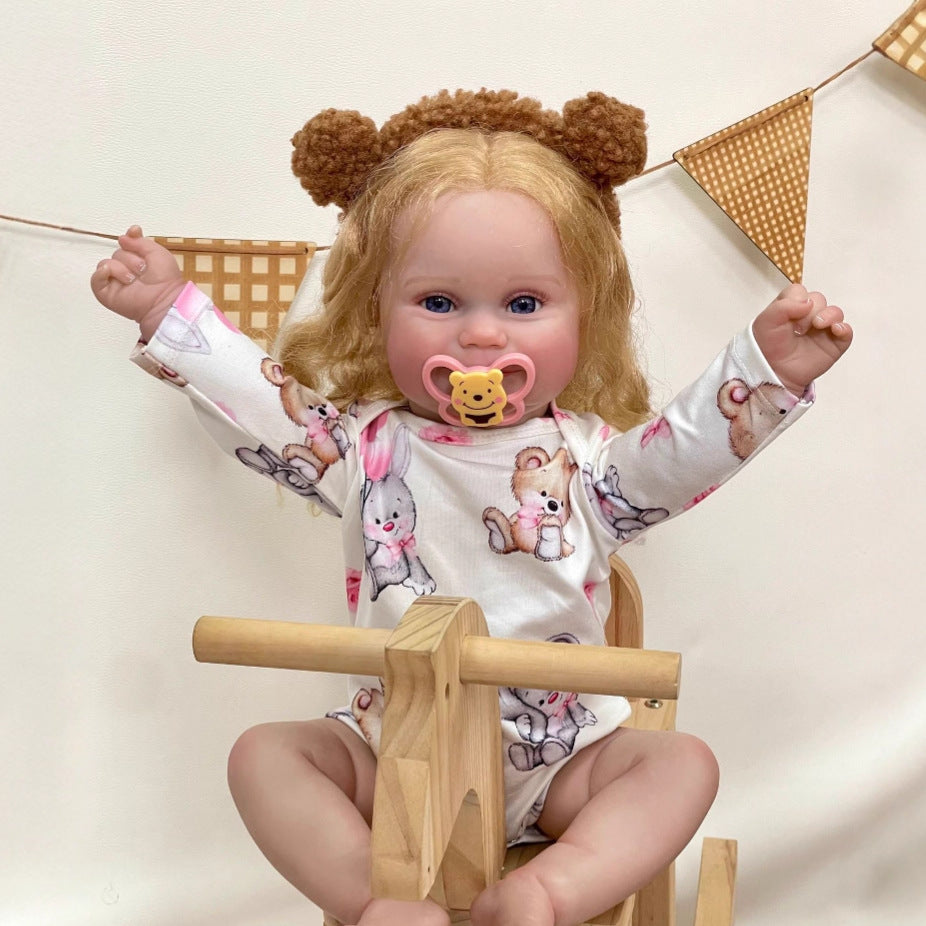 Muñeca de bebé simulada de 50 cm de vinilo completo, regalo para niños