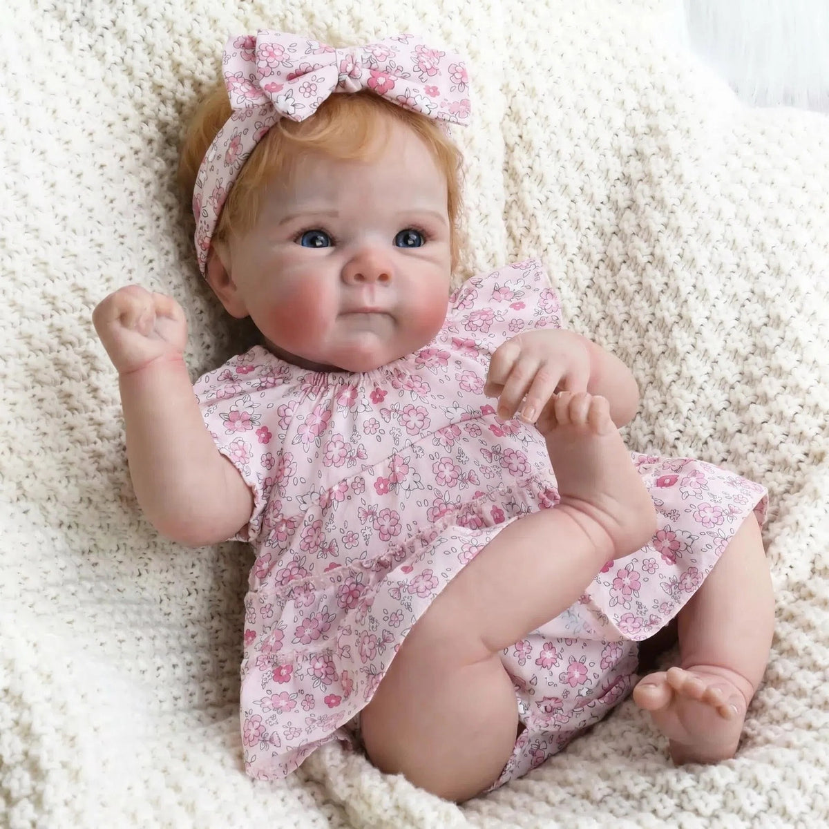 Muñeca Reborn de 18 pulgadas con ojos abiertos y cuerpo de tela, juguete para toda ocasión y regalo de colección