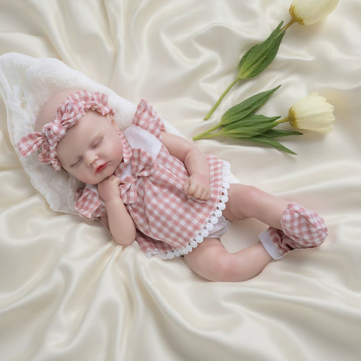 Muñeca Reborn realista de 12 pulgadas con cuerpo completo de silicona, ideal para juegos de imitación y exhibición en casa, una opción de regalo flexible para festividades y fiestas de cumpleaños.
