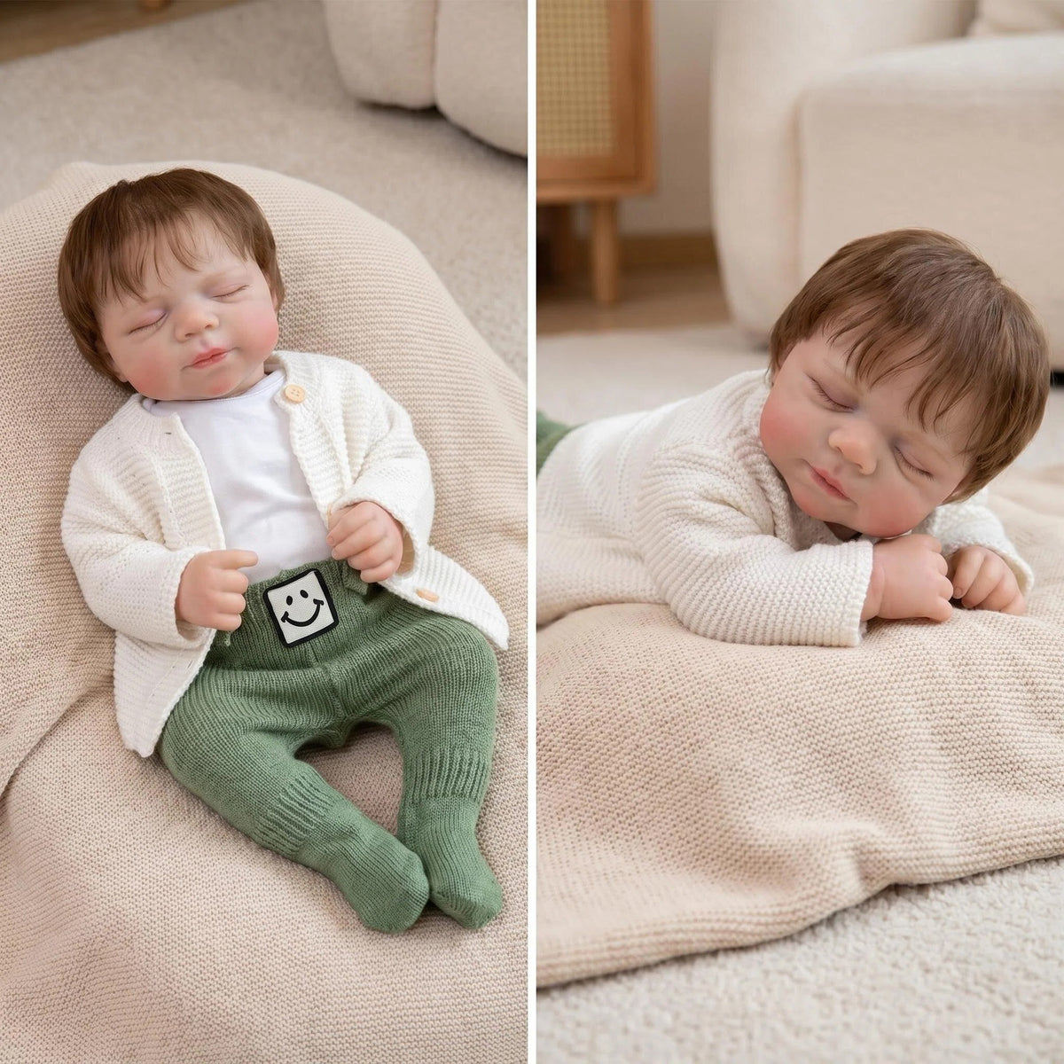 Muñeca Reborn de 19 pulgadas con apariencia real, cuerpo completo de vinilo, bebé recién nacido para regalo de niña