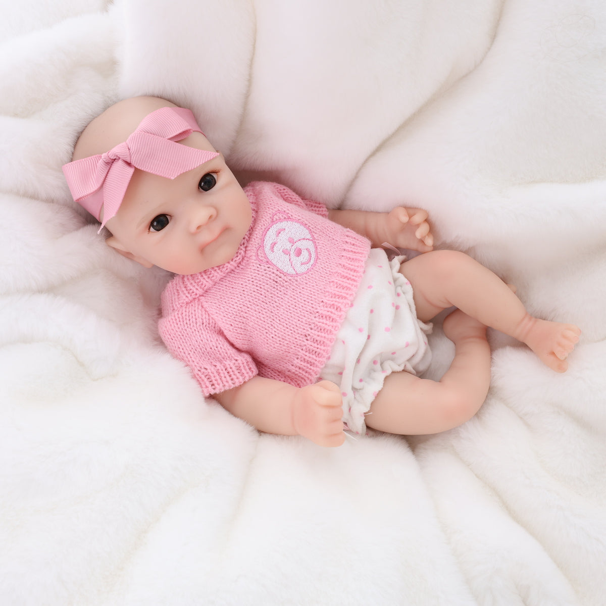 Muñeca bebé Reborn realista de 12 pulgadas con cuerpo completo de silicona sólida, piel con venas 3D realistas, muñeca recién nacida hecha a mano, regalo perfecto de cumpleaños o Navidad para niñas pequeñas