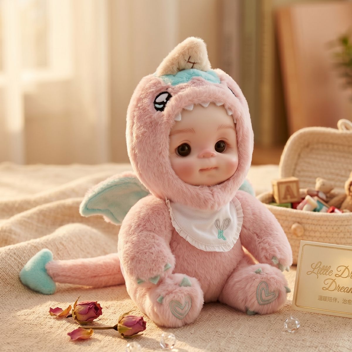 Colgante de muñeco de peluche de vinilo de 15 cm, juguete con cara de bebé simulada, 6 pulgadas
