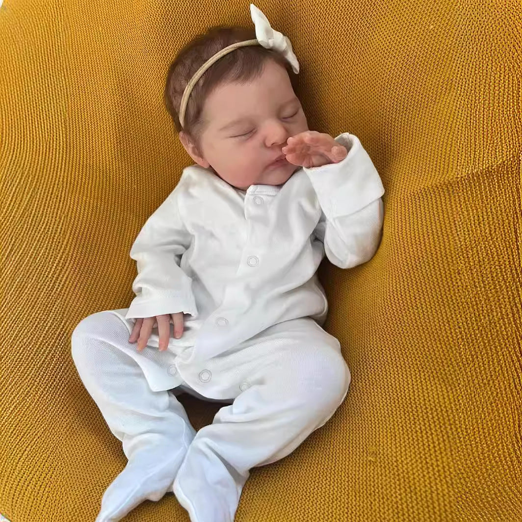 Muñecas Reborn de 20 pulgadas con cuerpo de tela, muñecas de bebé recién nacido de tacto suave, juguetes para niñas