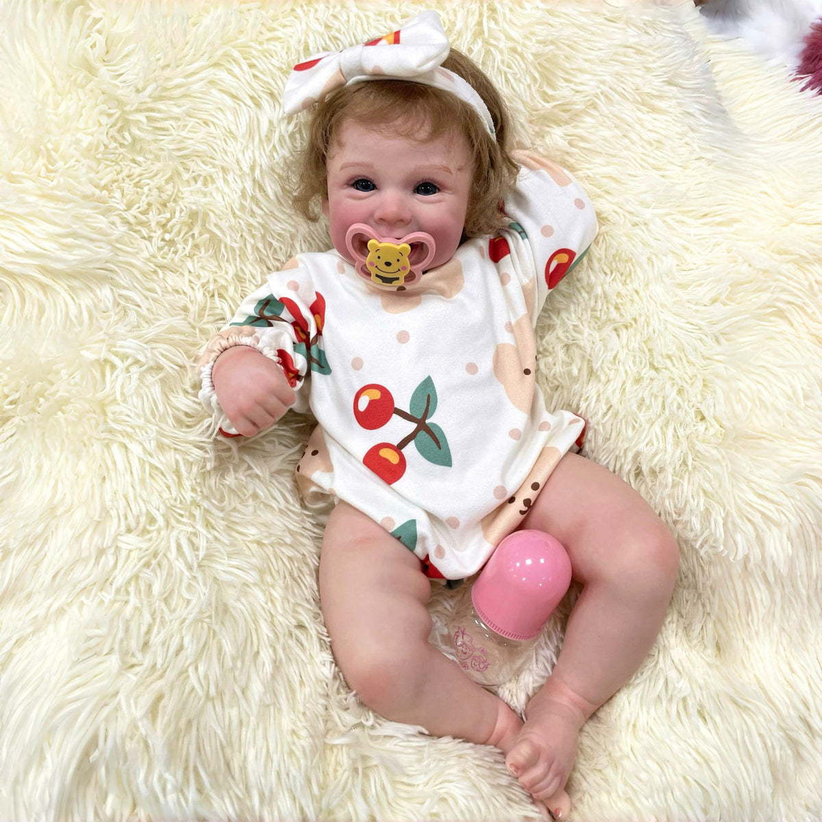 Muñeca Reborn hecha a mano de 22 pulgadas, realista, con cuerpo de tela, juguete para niñas pequeñas