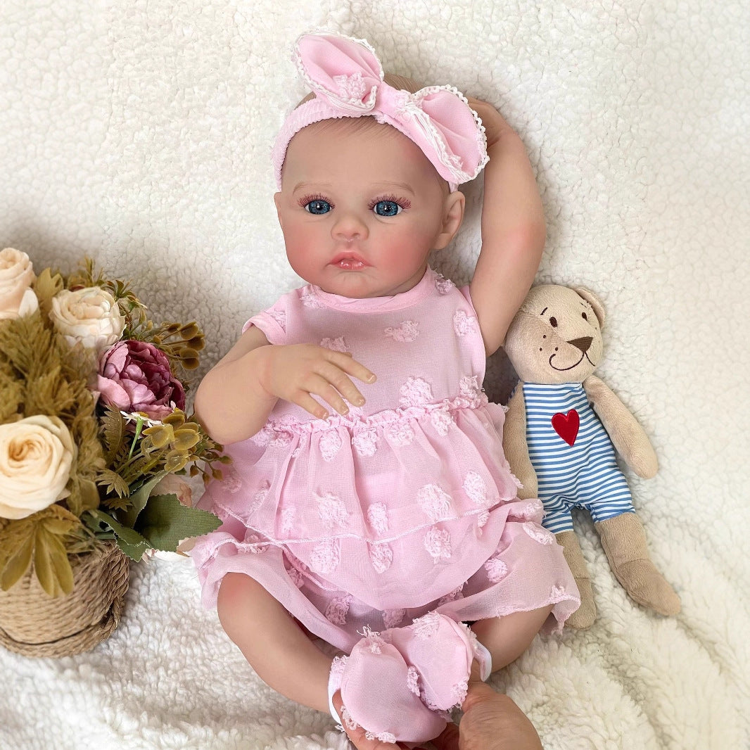 Muñeca Reborn de vinilo completo de 48 cm, regalo para niños